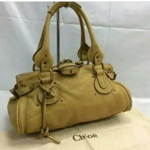 Chloe Paddington leather gold tote bag key lock